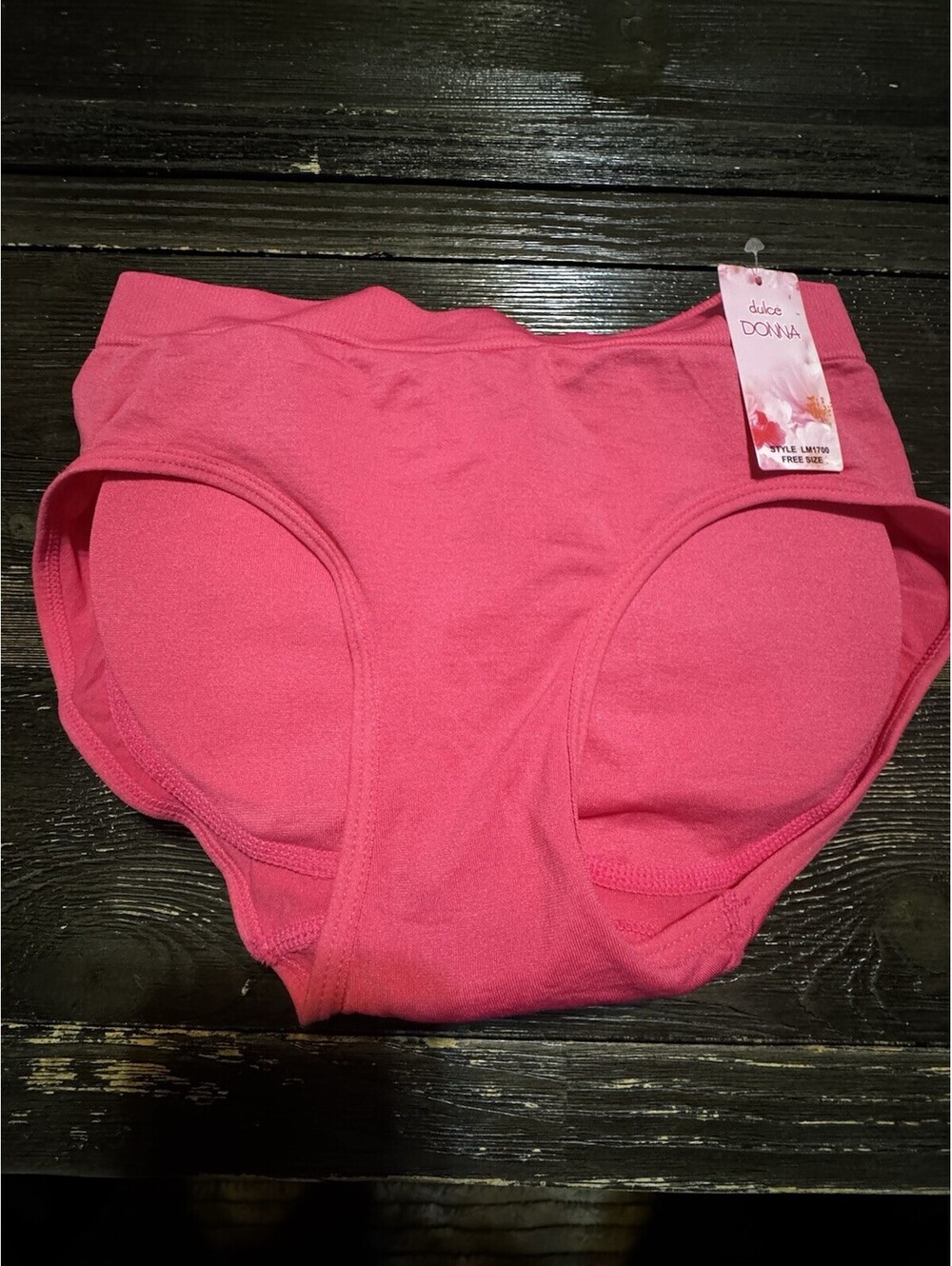 Dolce Donna Butt Lifter Padded Panties Pink One Size Removable Pads Shapewear